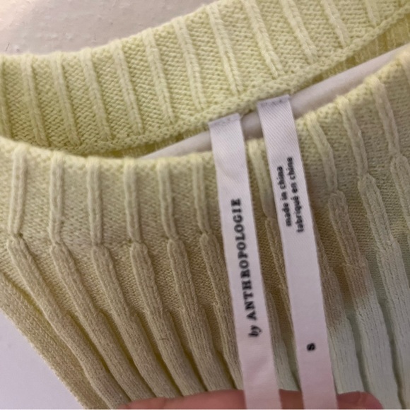 Anthropologie Yellow Knit Tank Top Size Small - Picture 4 of 6